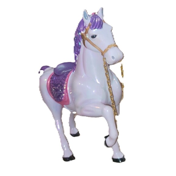 Prancing Pony White Stallion for Repunzel Barbie Prince Ken Rare Royal Horse VTG - Picture 5 of 13